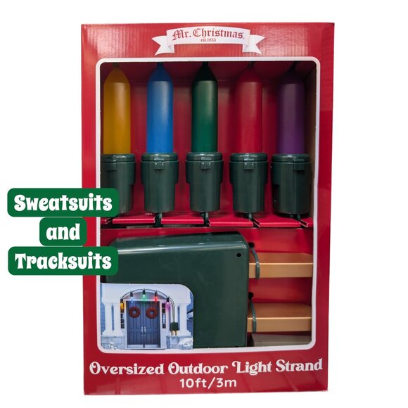 10ft Oversized Light Strand w/ Jumbo Bulbs Multicolor Jumbo Mr Christmas NEW - Picture 1 of 7
